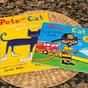Pete the Cat Book Bundle - I Love My White Shoes & Firefighter Pete